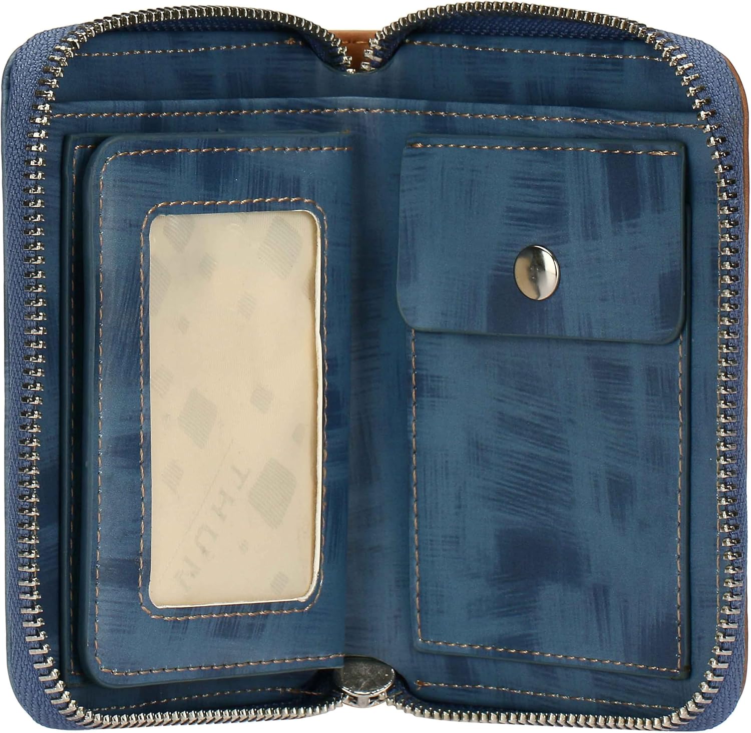 Detalle de THUN Portafoglio da uomo in ecopelle – Collezione Sempre con me, compatto 9 x 2 x 12 cm