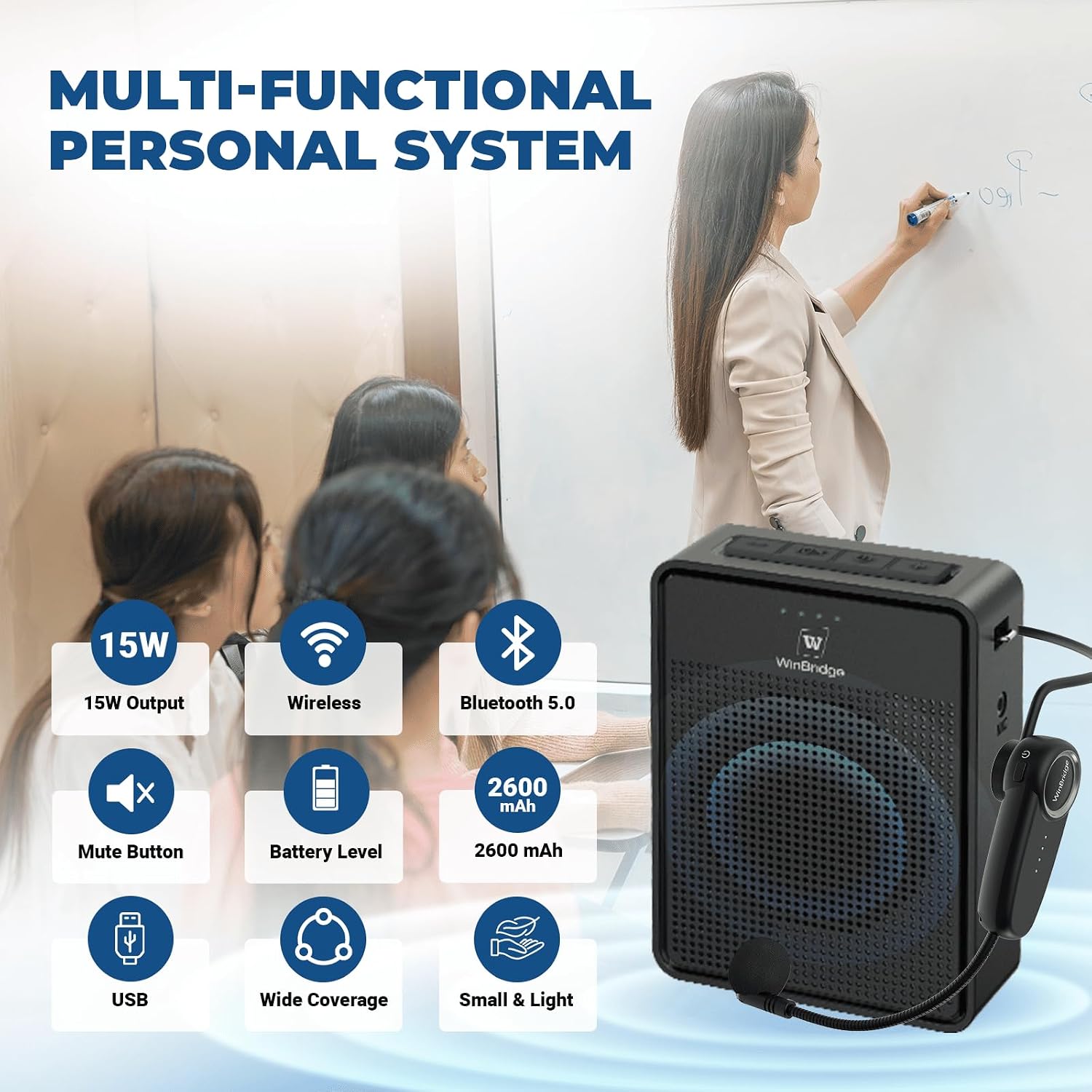 Thumbnail 1 de ResponseBridge R002 Wireless Voice Amplifier, 15 W with Bluetooth and USB