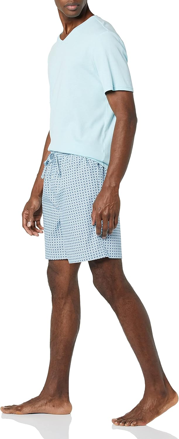 Thumbnail 2 de Amazon Essentials Men's Cotton Poplin Pyjama Shorts with Cotton T-Shirt Set