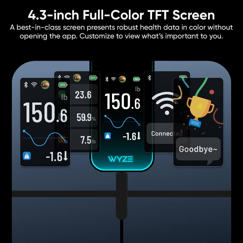 Thumbnail 1 de Wyze Scale Ultra: Smart Scale with 4.3" Color Display and 13 Metrics