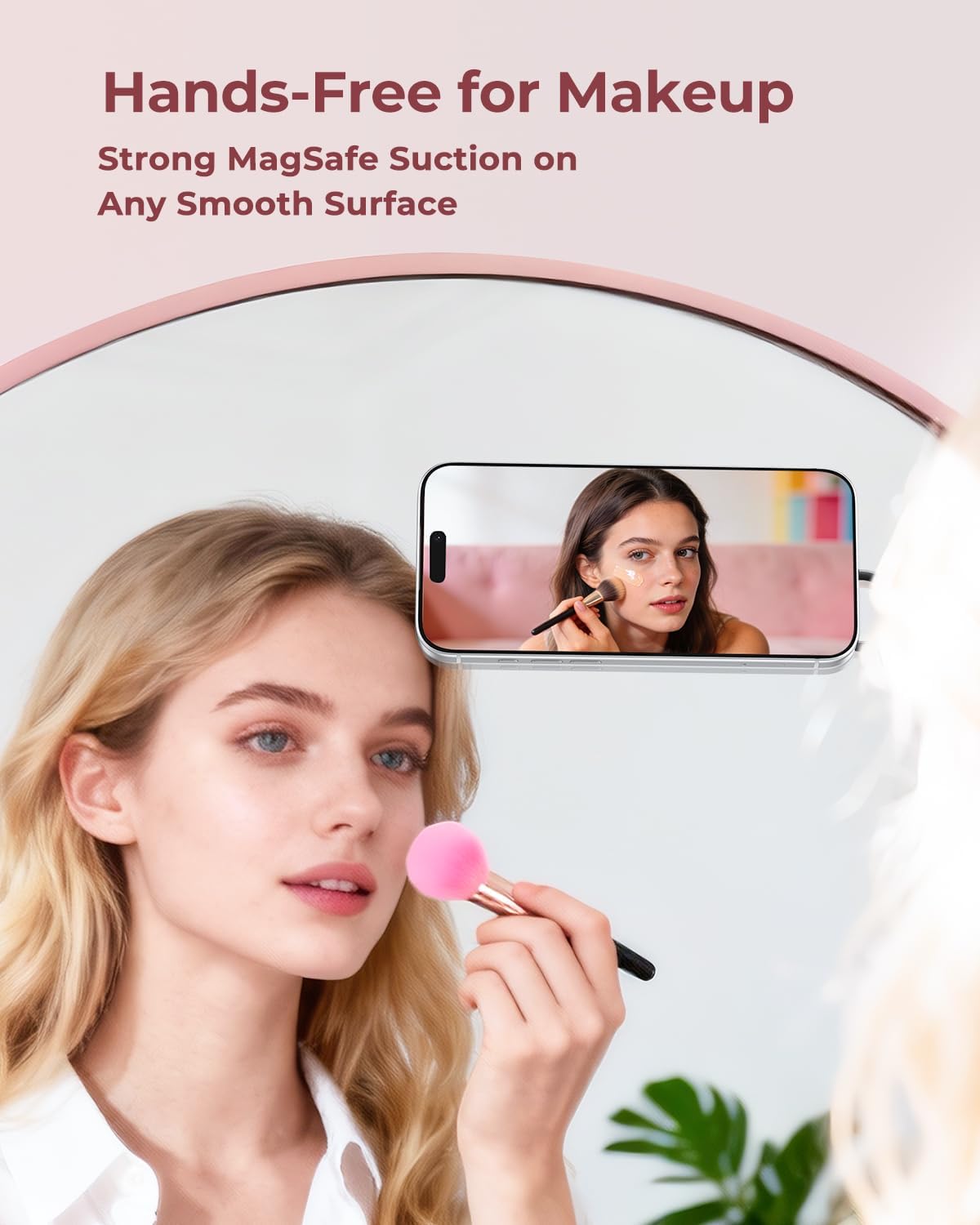 Thumbnail 4 de Syncwire Magnetic Suction Phone Mount for MagSafe (Midnight Black) with Silicone Octo Cup Grip Ring