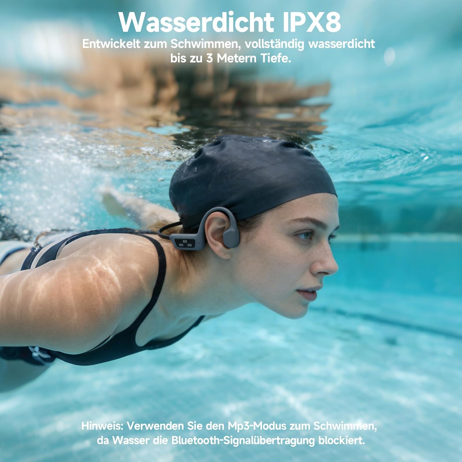Thumbnail 1 de sunvito Kopfhörer Schwimmen mit Knochenschall, Bluetooth 5.4, IPX8 und 8G Speicher