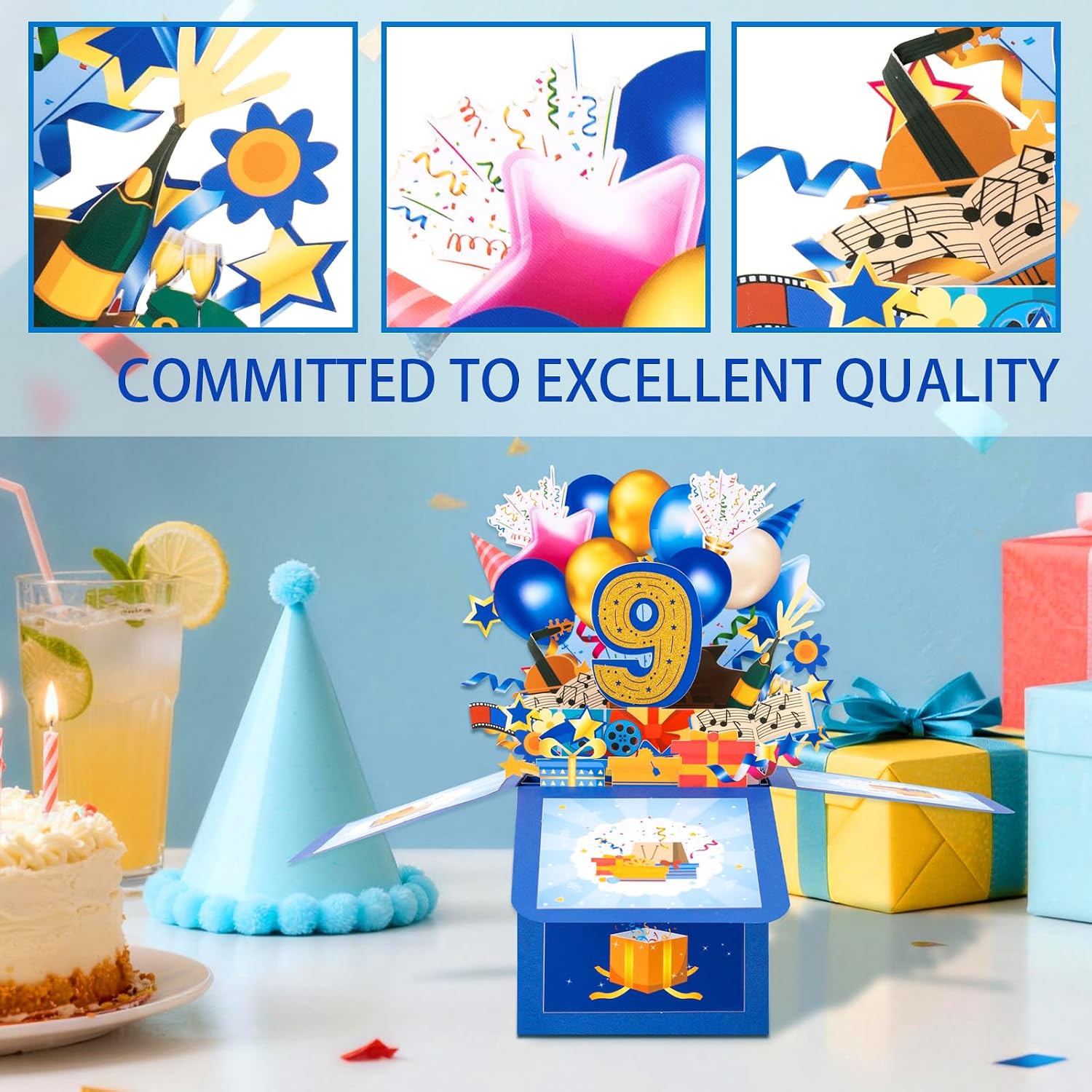 Detalle de QZHIWLP 9th Birthday Pop-Up Card