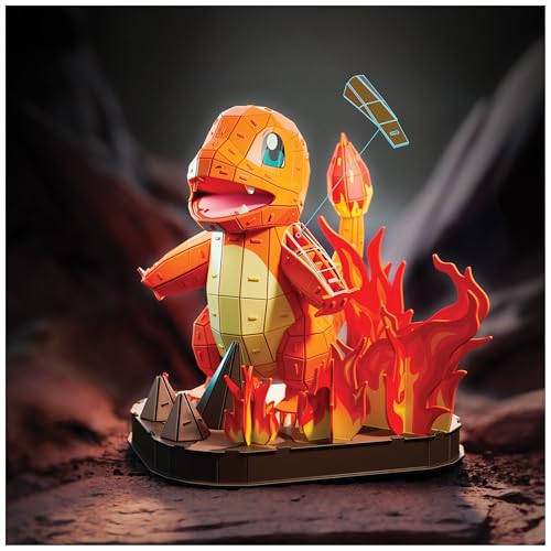 Detalle de 4D Build Puzzle 3D Charmander – Maqueta 241 piezas sin pegamento