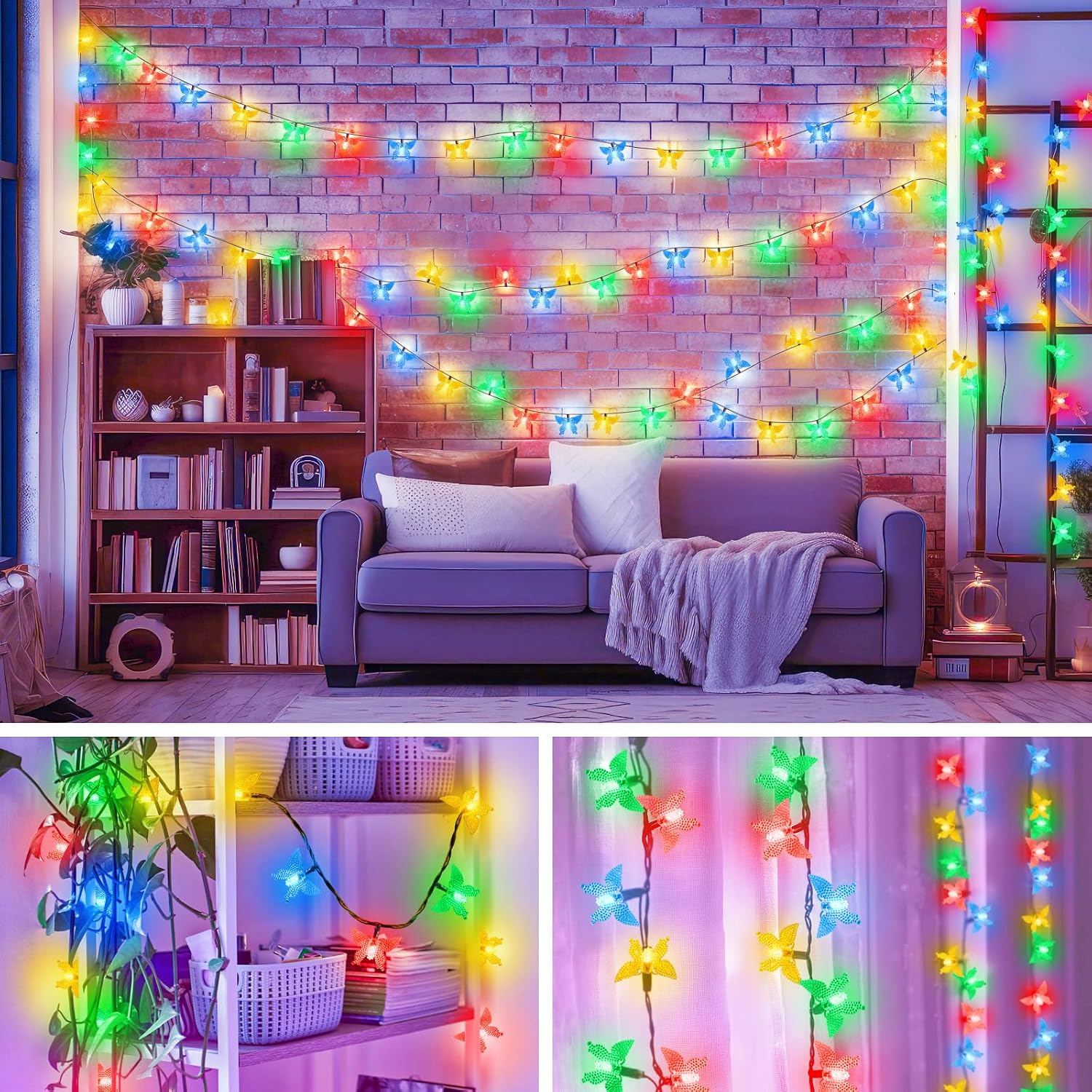 Thumbnail 6 de Isisyu Solar Lichterkette Schmetterling 20 LED