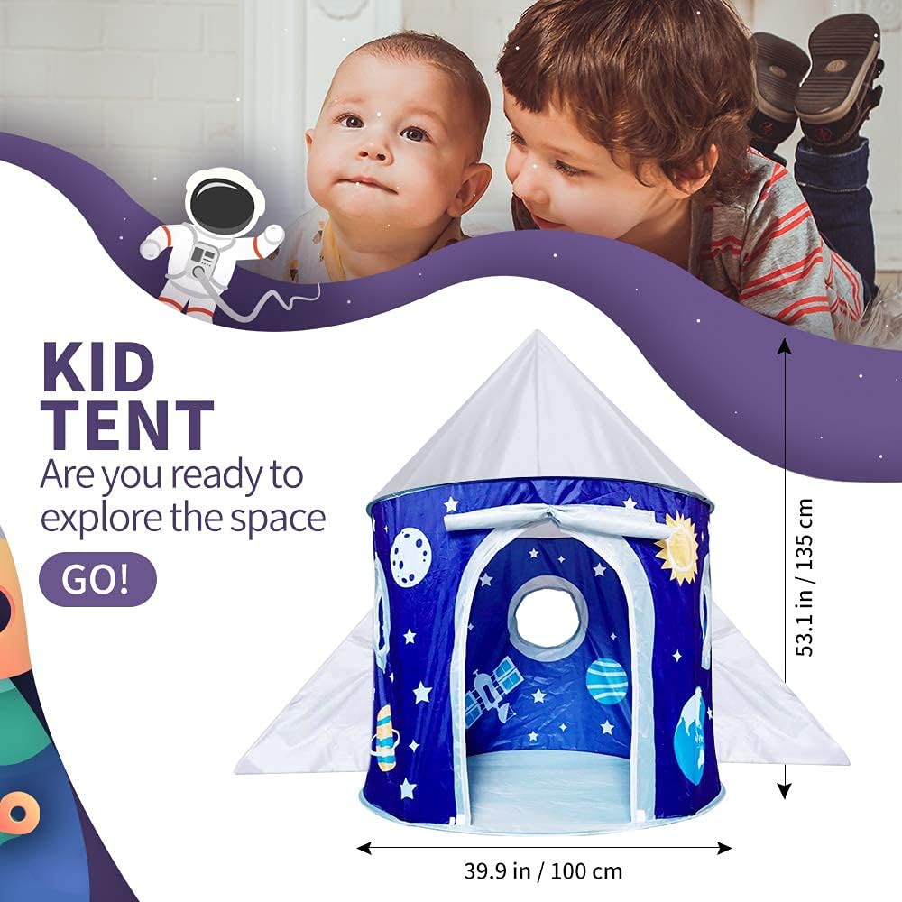 Detalle 2 de Toy Gifts for 1-7 Year Old Boys: Space Pop Up Play Tent with Private Planet Theatre