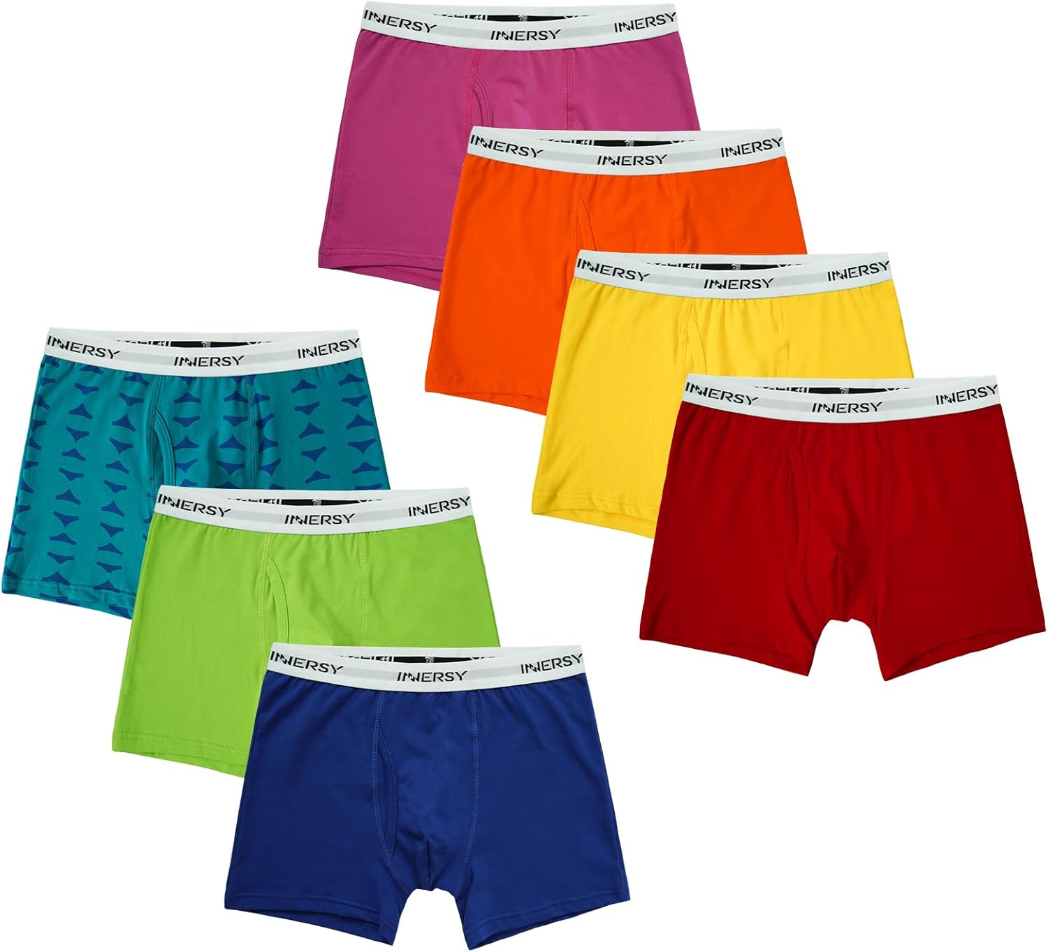 Thumbnail 6 de INNERSY Jungen Boxershorts aus Baumwolle mit Eingriff – 7er Pack, Multicolor