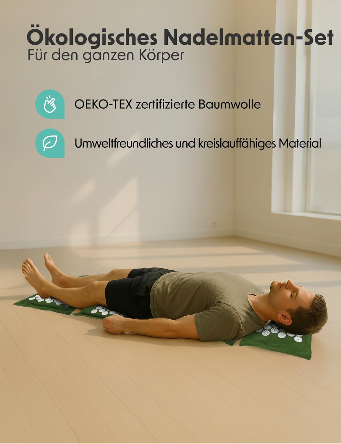 Thumbnail 1 de LifeGoods ECO Akupressurmatte mit Kissen – Akupunktur- bzw. Akupressur-Matte für Rücken & Nacken