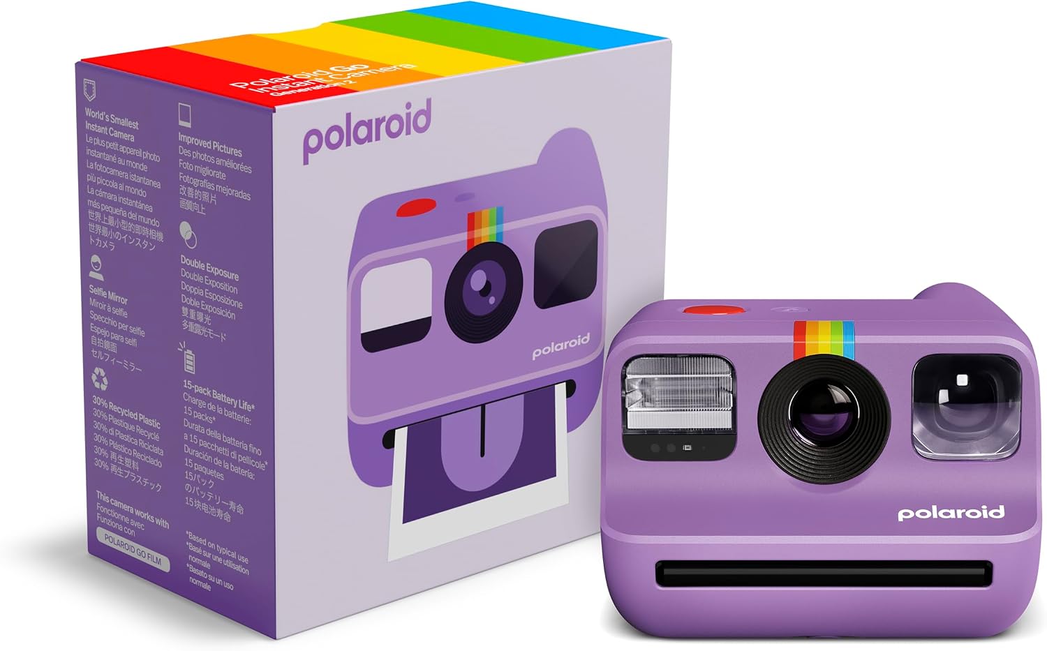 Thumbnail 4 de Polaroid Go Generation 2: Mini Instant Camera + Film Bundle (16 Photos Included) — White