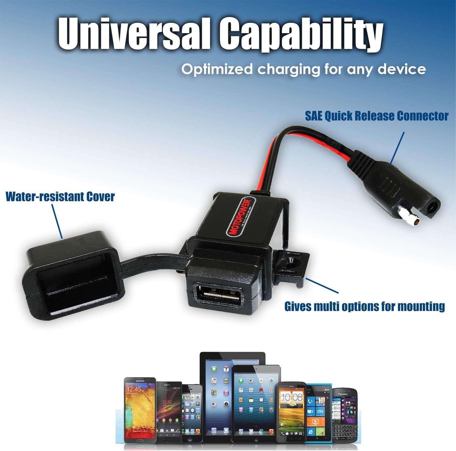 Detalle de MOTOPOWER MP0609A caricatore USB 3,1 A 🏍