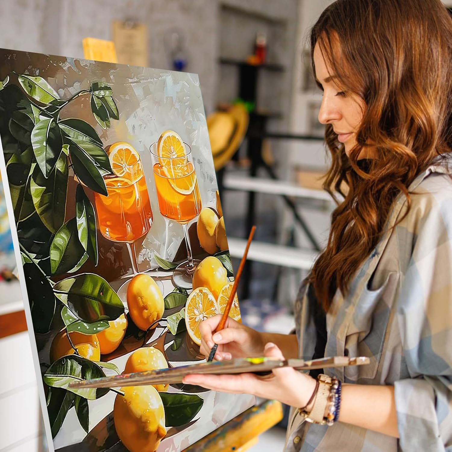 Detalle 2 de GEEHEIY Paint by Numbers Kit, 16x20 Inch