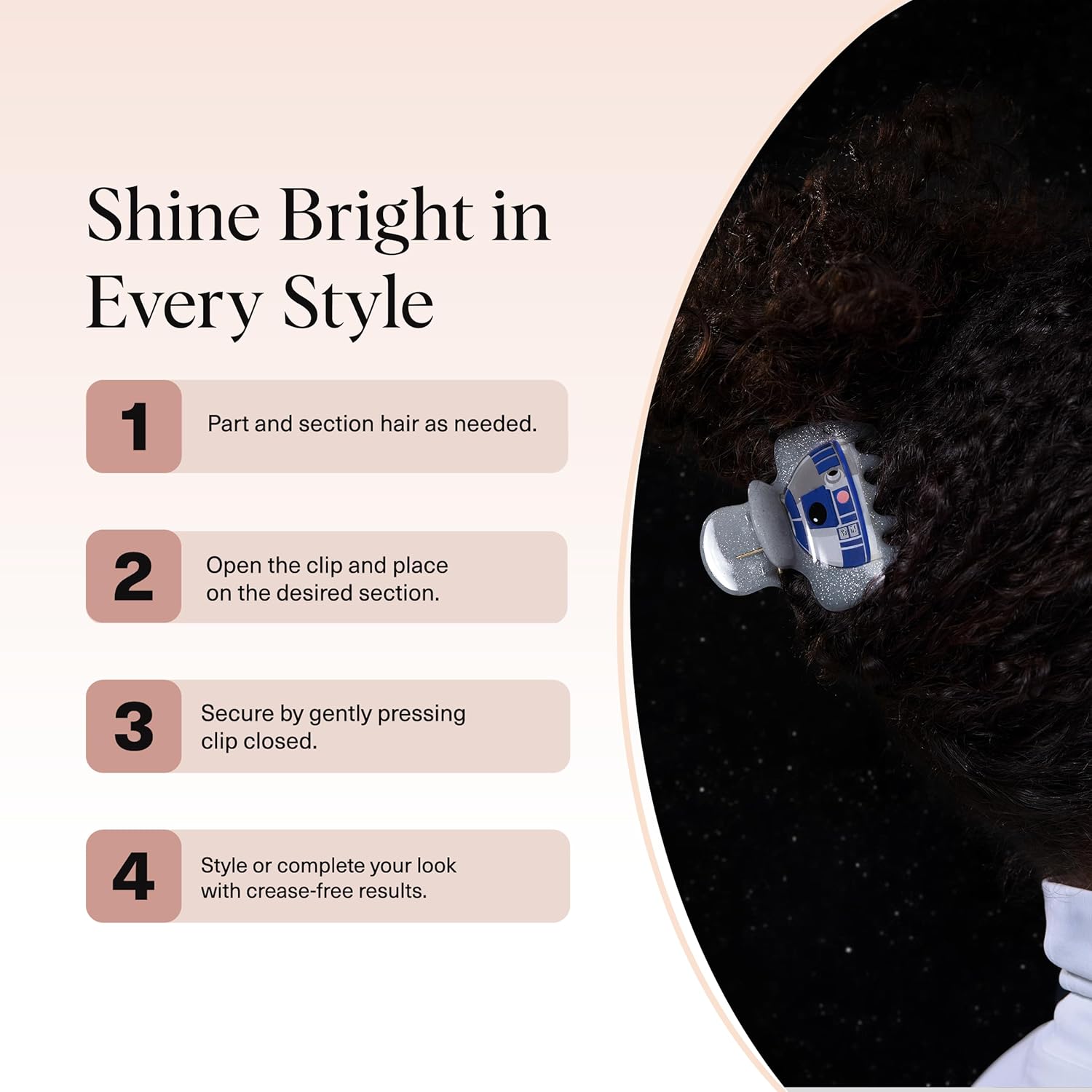 Thumbnail 6 de Kitsch x Star Wars R2-D2 Glitter Medium Hair Clip