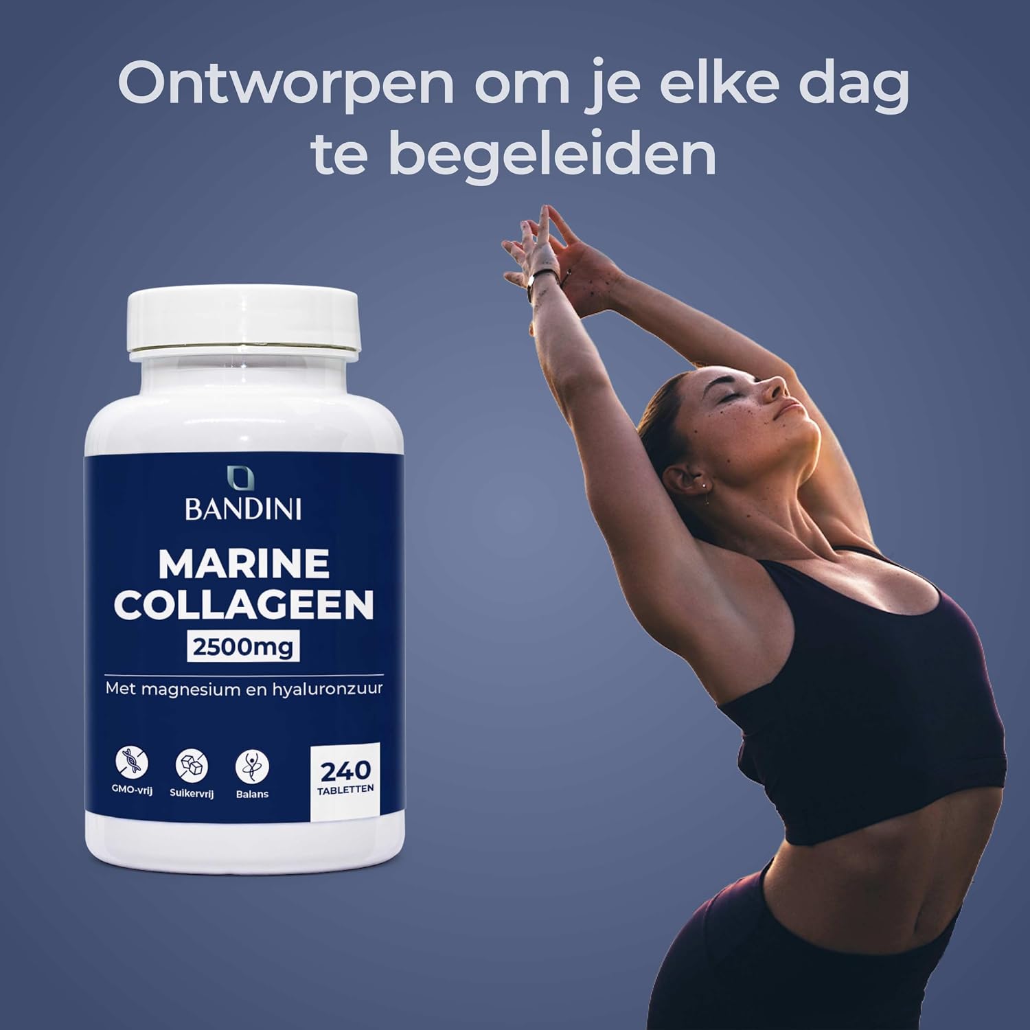 Detalle 2 de BANDINI Pure Marine Collageen Peptan® tabletten met hyaluronzuur, 240 stuks