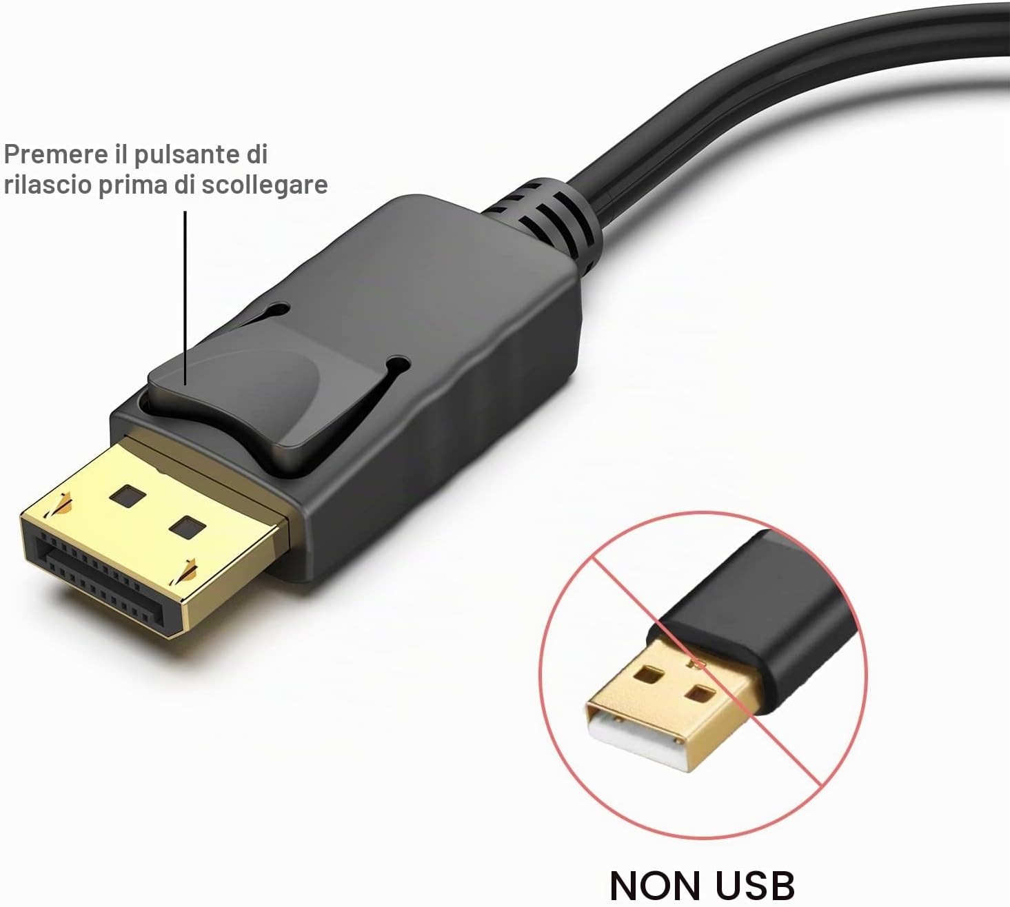 Detalle de BENFEI DP adattatore DisplayPort 3840x2160