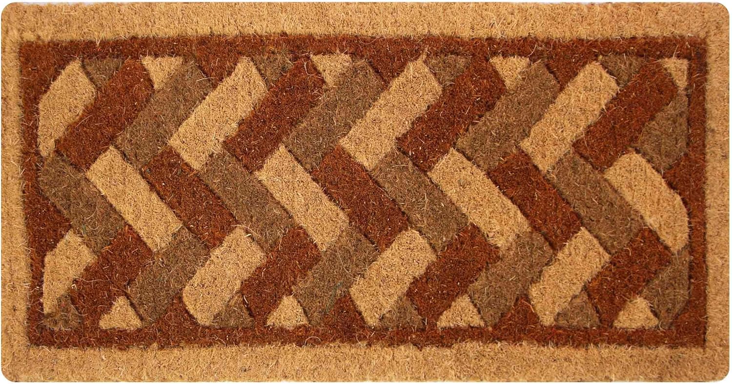 Thumbnail 6 de OLIVO.shop Imperiale Zerbino cocco naturale alto 4 cm, intrecciato a mano, 60x120 cm – Arancione grecato