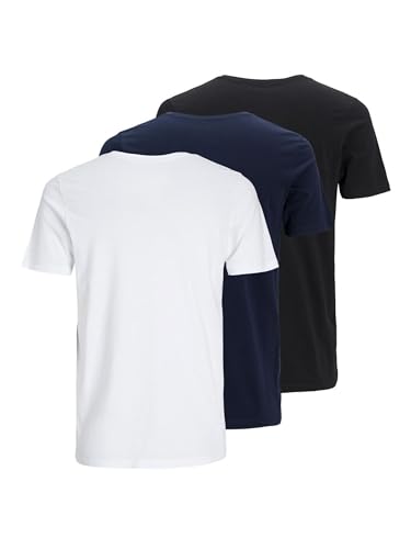 Detalle de JACK & JONES Jjecorp 3pk Camisetas Básicas