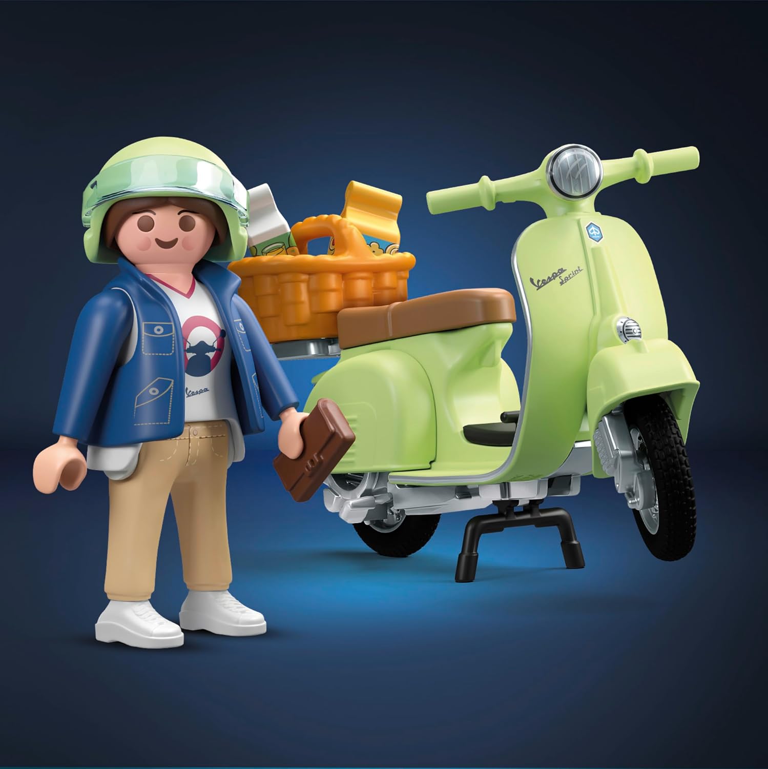 Thumbnail 2 de PLAYMOBIL Cars 71621 1969 Vespa 150 Sprint Veloce – Hellgrün, detailgetreues Sammler-Set