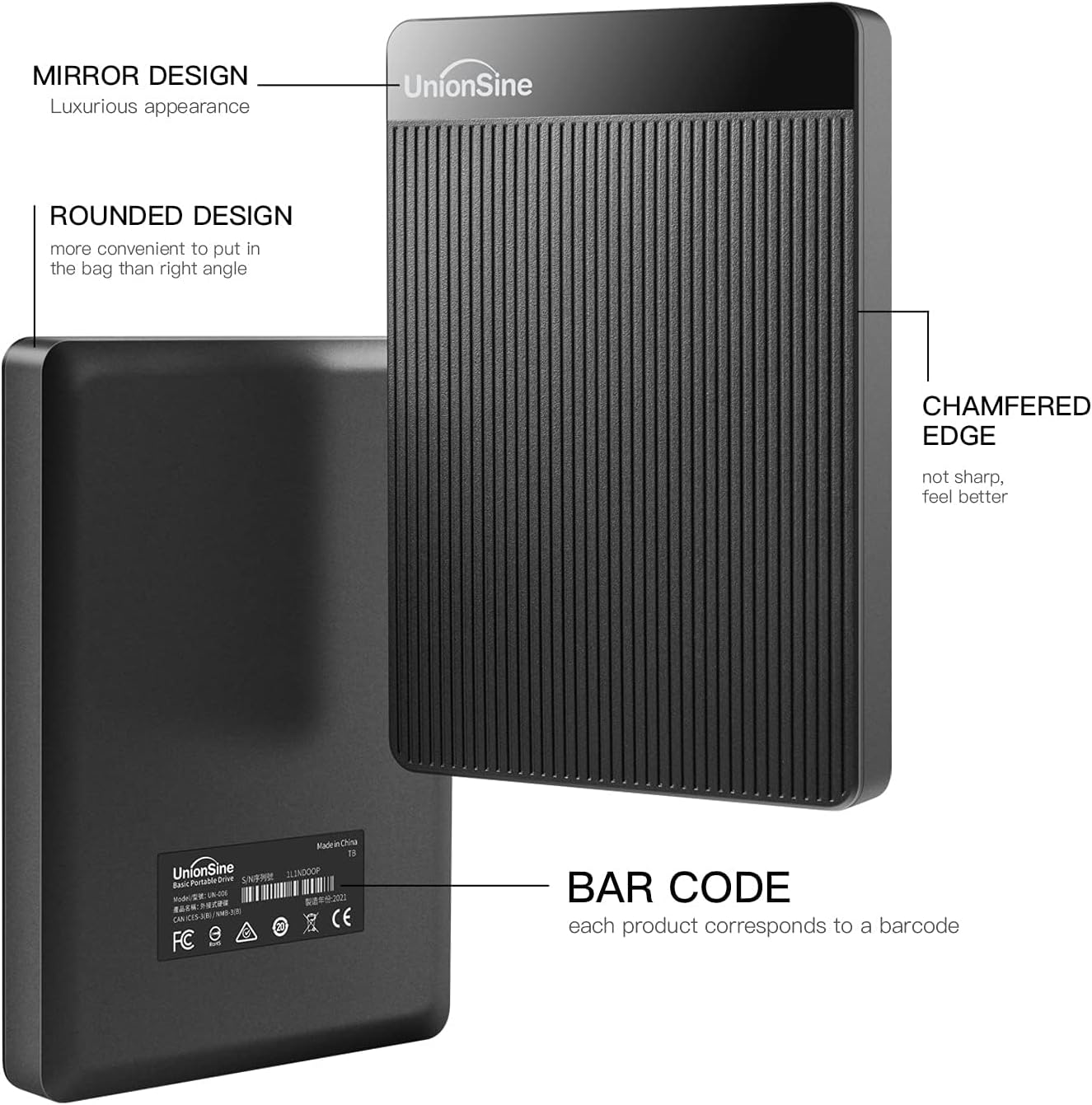 Thumbnail 1 de UnionSine Hard Disk Esterno 2,5'' 500GB Ultra Slim USB 3.0 – Portatile e affidabile