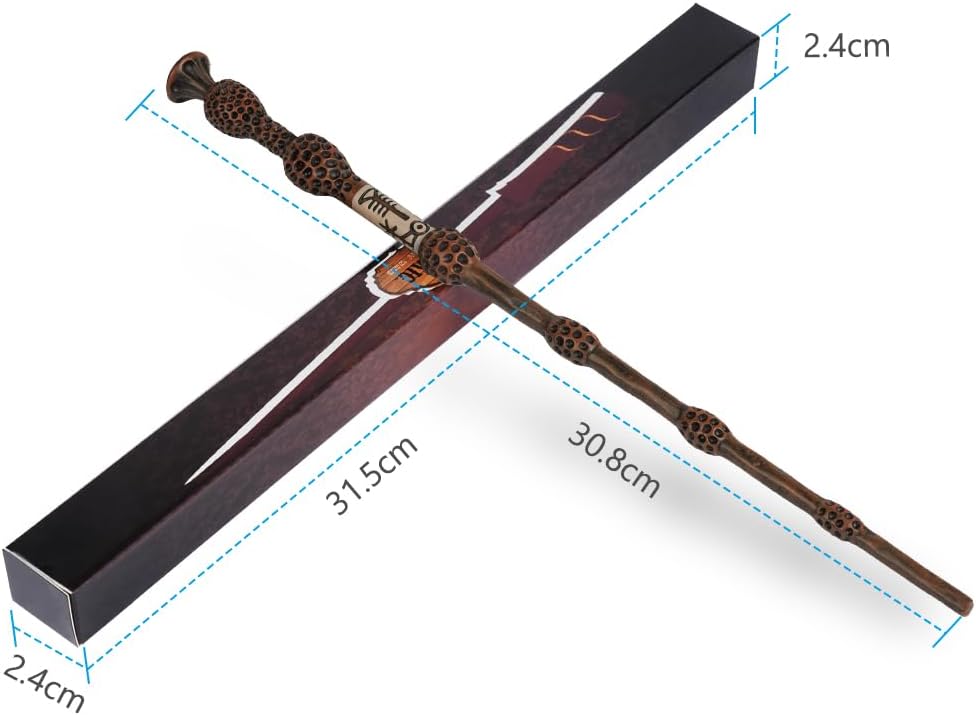 Detalle 2 de Aomig Bacchetta Magic da cosplay in resina, 31 cm – accessorio per bambini e feste a tema maghi