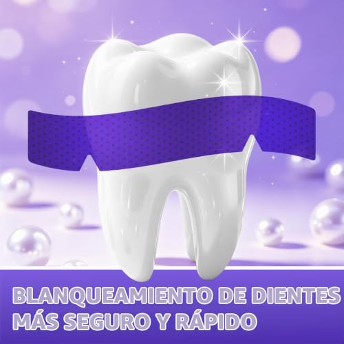 Thumbnail 7 de Pdoo tiras blanqueadoras dentales moradas, 28 tiras con tecnología correctora