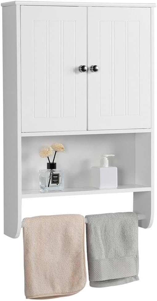 Detalle de Yaheetech Armadietto bagno sospeso 73 x 48,5 x 14 cm