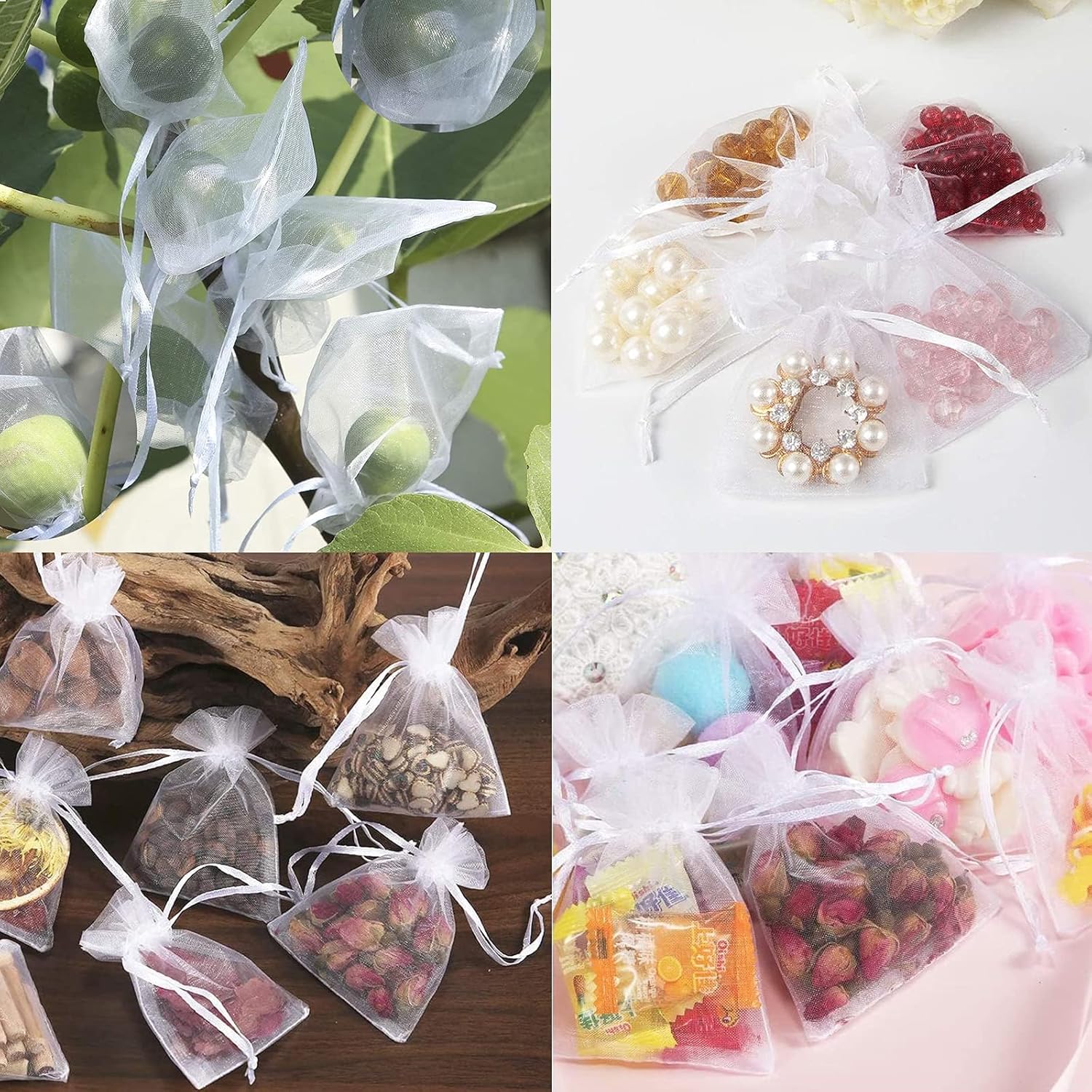 Thumbnail 1 de Carehabi 100 bolsas organza blanco 7 x 9 cm