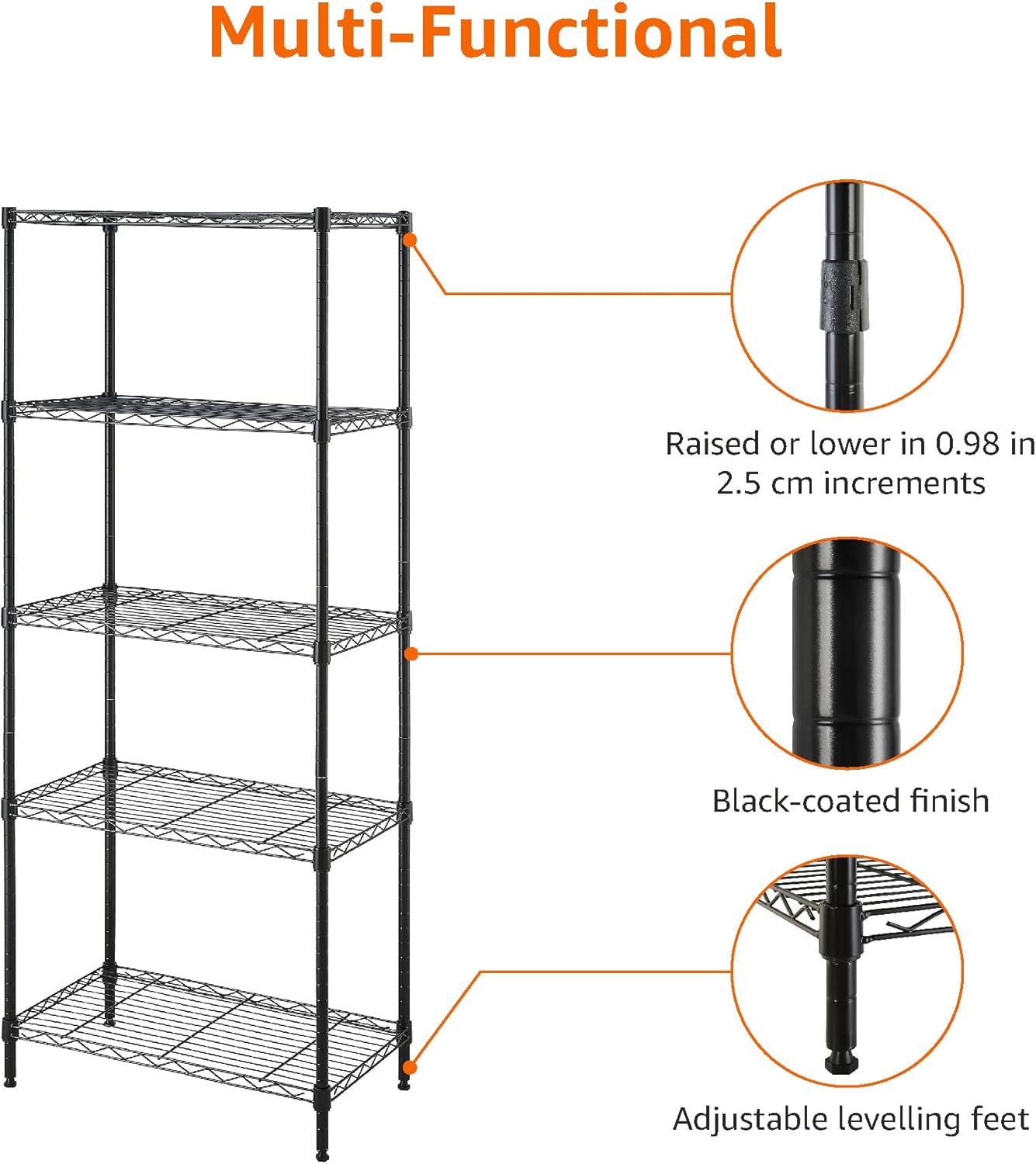 Thumbnail 5 de Amazon Basics storage shelf 60 in 🗄
