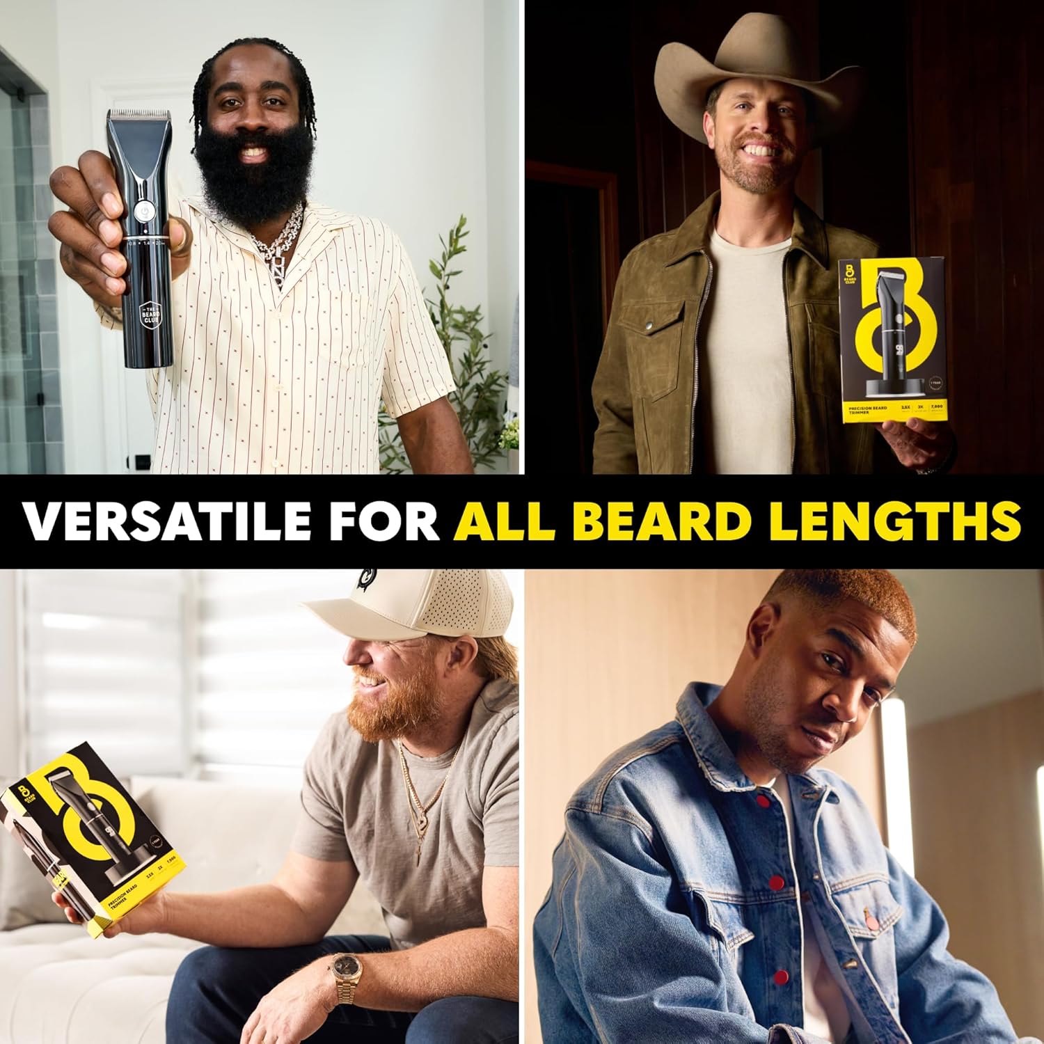 Thumbnail 4 de The Beard Club Beard Trimmer for Men 8 Color Guides 45 Trim Lengths 📏