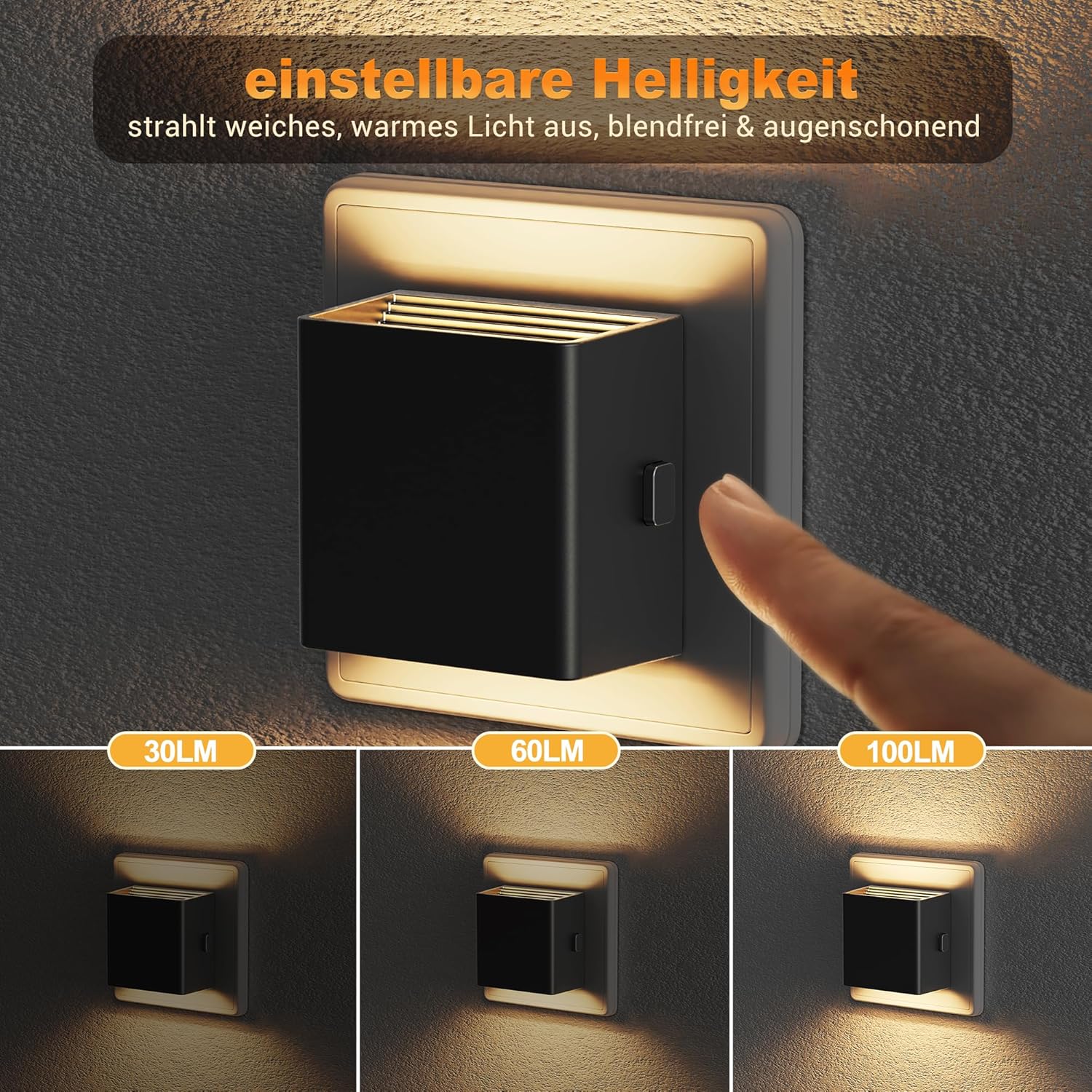 Thumbnail 2 de Emeritpro Nachtlicht Steckdose mit Dämmerungssensor – 2er-Set, 1W LED, 3000K Warmweiß
