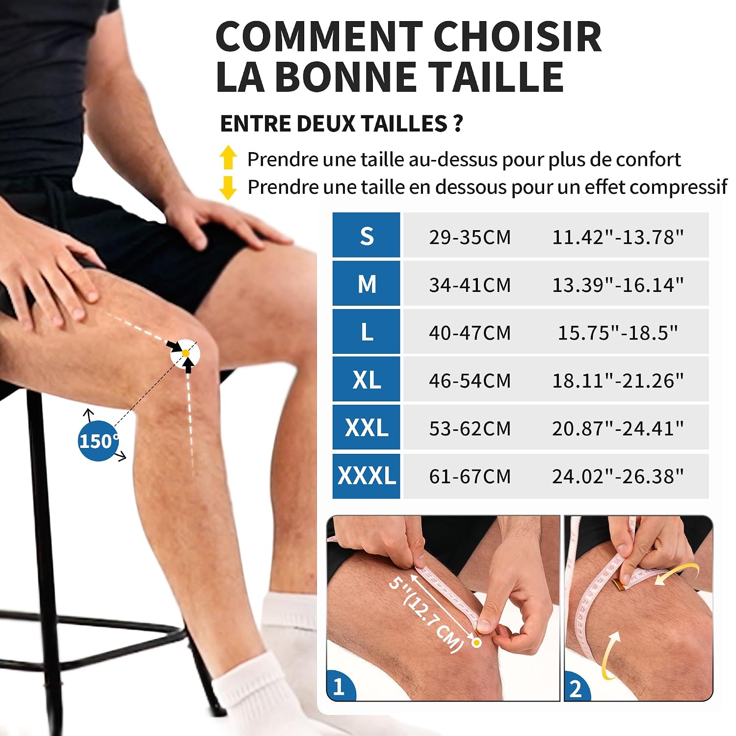 Detalle 2 de CAMBIVO Genouillere Arthrose Genou 2 Pcs