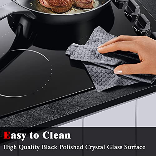 Detalle de Hobsir Ceramic Hob with Knobs (4 Burners) 60 cm Built-in Electric Cooker