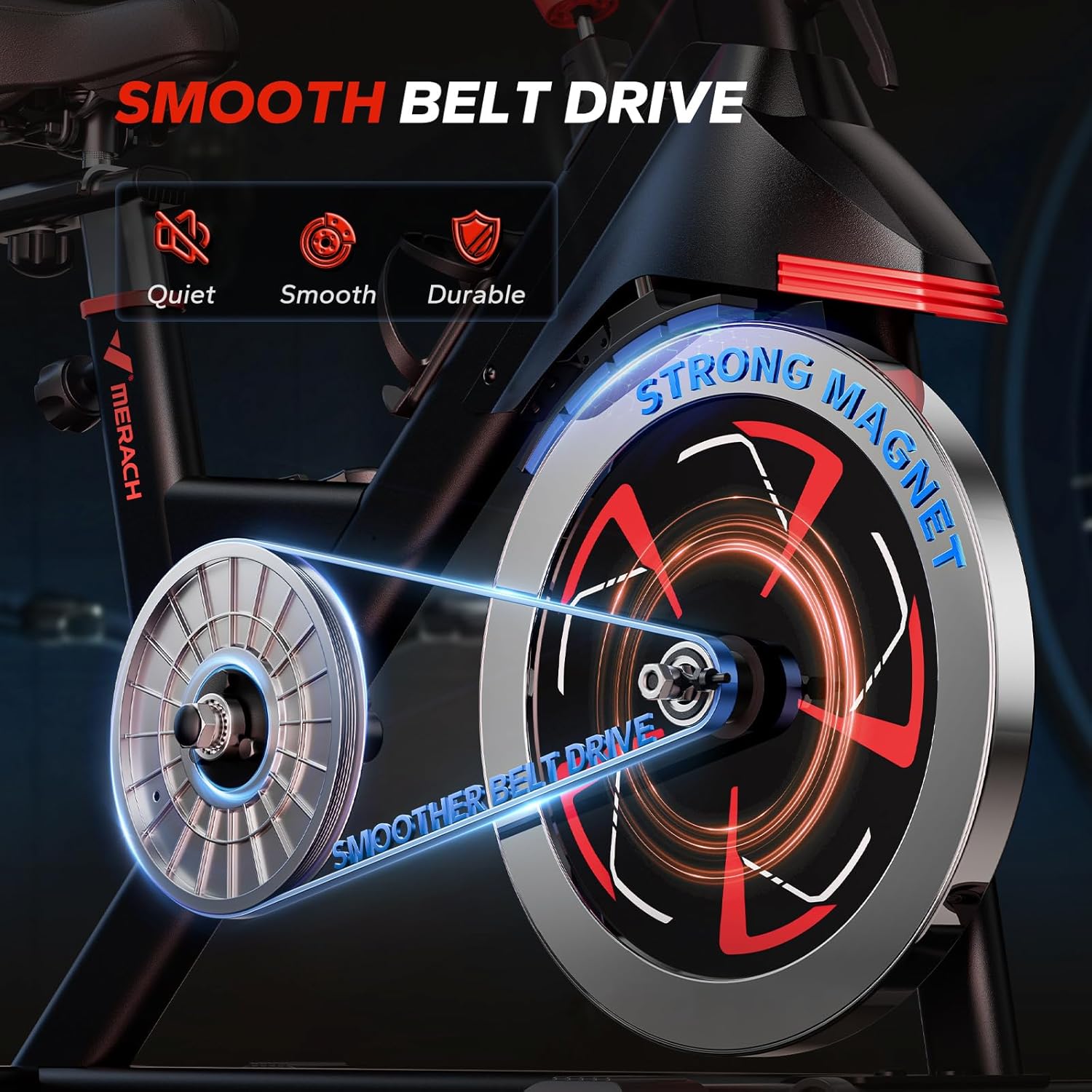 Detalle 2 de MERACH Exercise Bike 300 lb Capacity