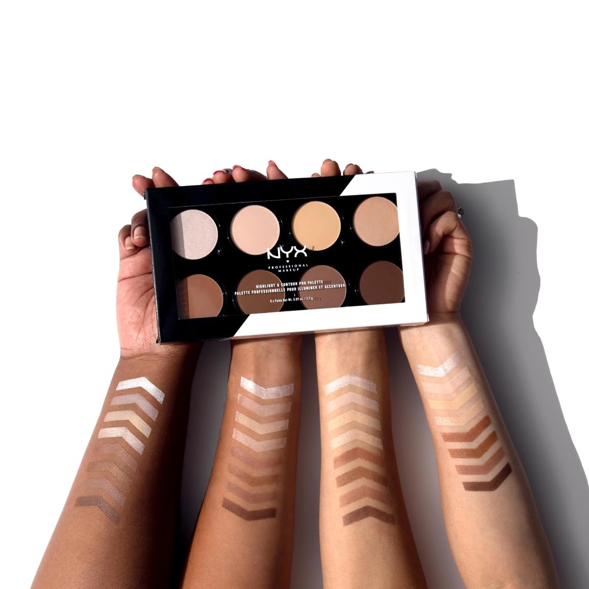 Thumbnail 6 de NYX Professional Makeup Highlight & Contour Pro Palette – Puder-Konturenkit mit matten & perlmuttfarbenen Tönen