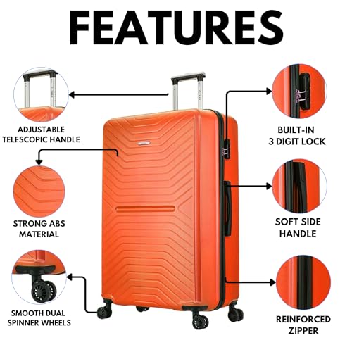 Detalle de Flymax 55x35x20 Cabin Suitcase Carry On: A practical ABS hard-shell choice for everyday travel