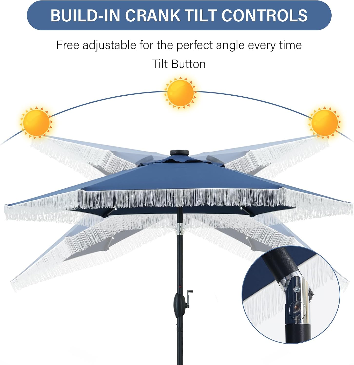 Detalle de Wonlink Patio Umbrella 7.5 ft