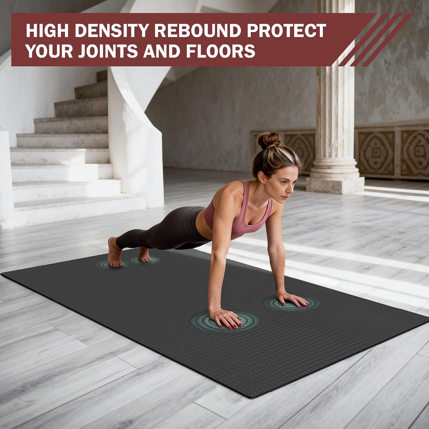 Thumbnail 3 de Stepwaver Extra Large Exercise Mat, 6mm Non-Slip and Shoe-Friendly