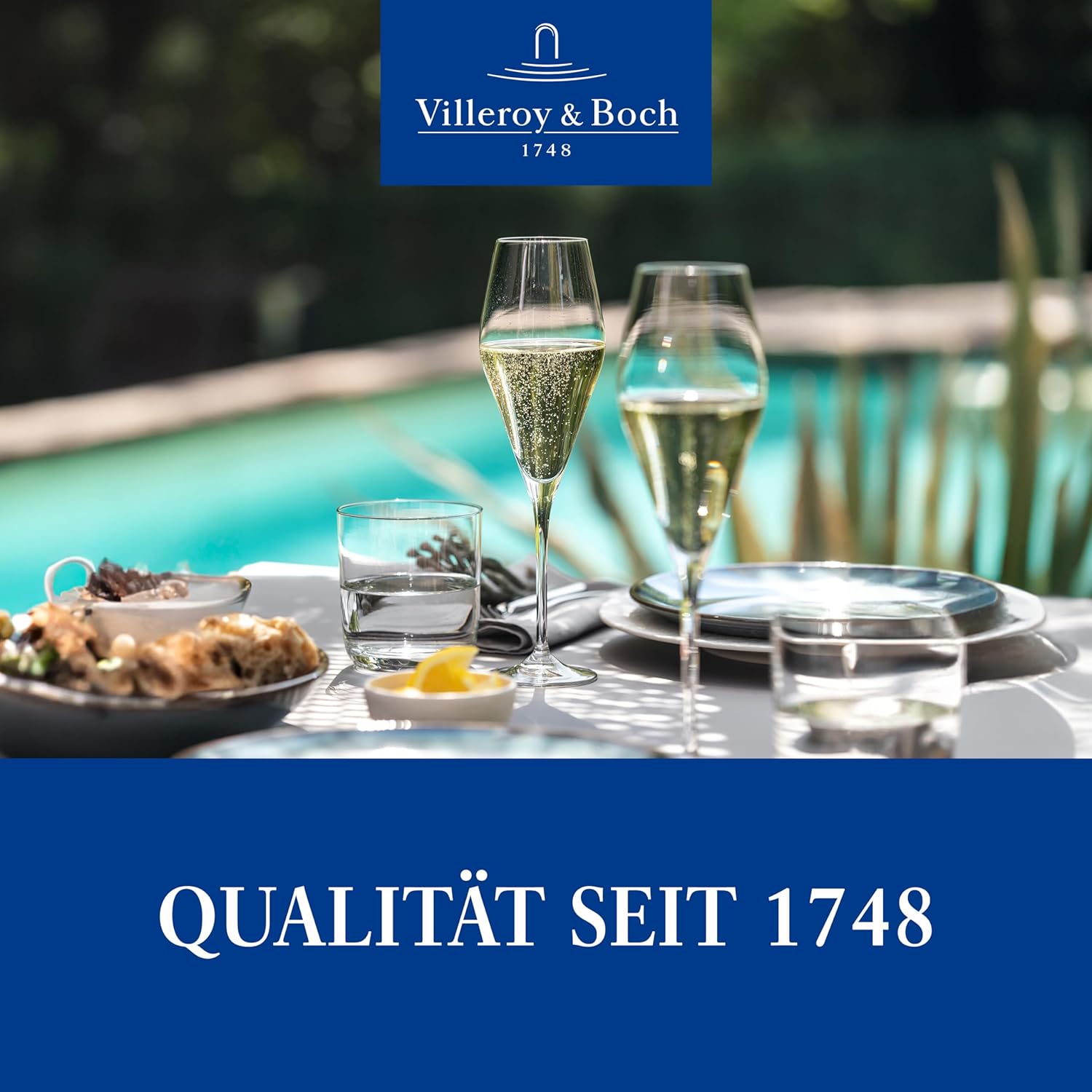 Thumbnail 5 de Villeroy & Boch „La Divina“ Champagnerkelch-Set (4-teilig) aus transparentem Kristallglas – für Champagner, Sekt & Crémant