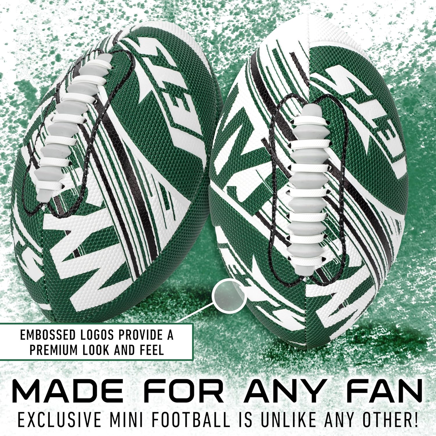 Thumbnail 2 de Franklin Sports NFL Team Mini Footballs (Youth 8.5") + Air Pump Set