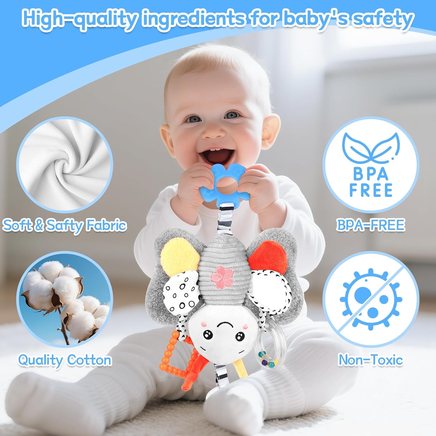 Thumbnail 6 de Butterfly Baby Pram Toy 0-6 Months
