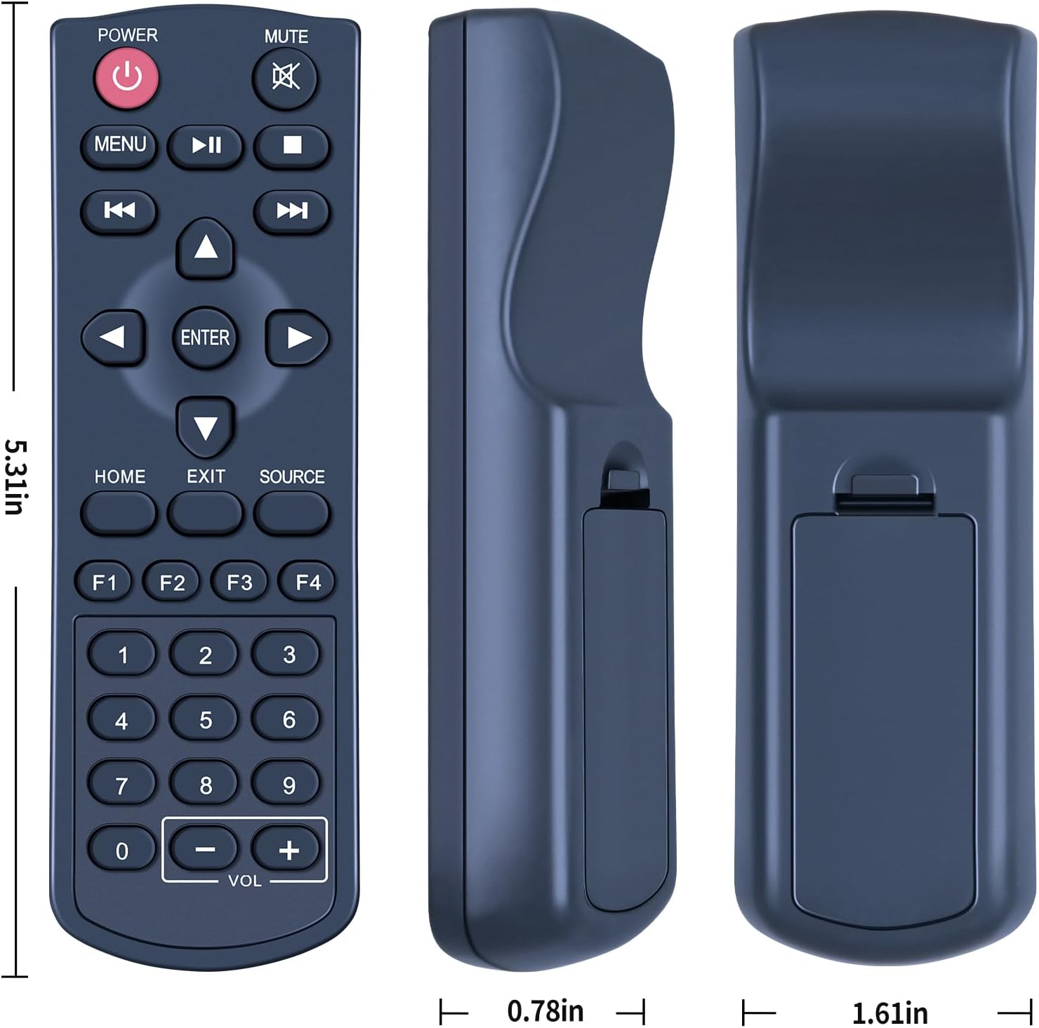 Thumbnail 4 de TCNOUMT Replacement Remote for ViewSonic PJD6223/PJD6253 and Iiyama LH4370UHB-B1 43" 4K VA LED Monitor