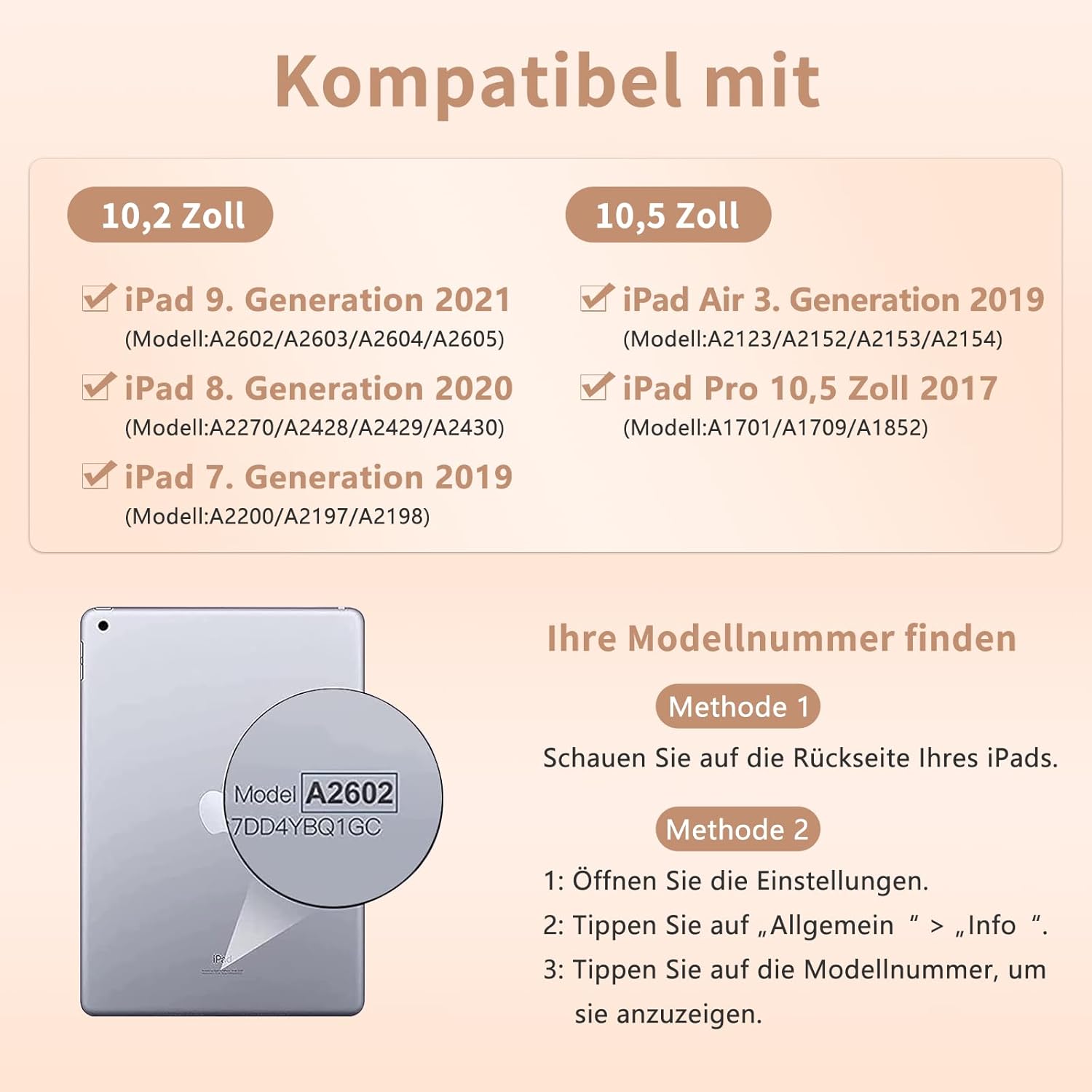 Detalle de TQQ Tastaturhülle für iPad 10.2 Zoll (9/8/7 Gen) + iPad Air 3. Gen und Pro 10.5 – Abnehmbare BT-Tastatur, Deutsches QWERTZ-Layout