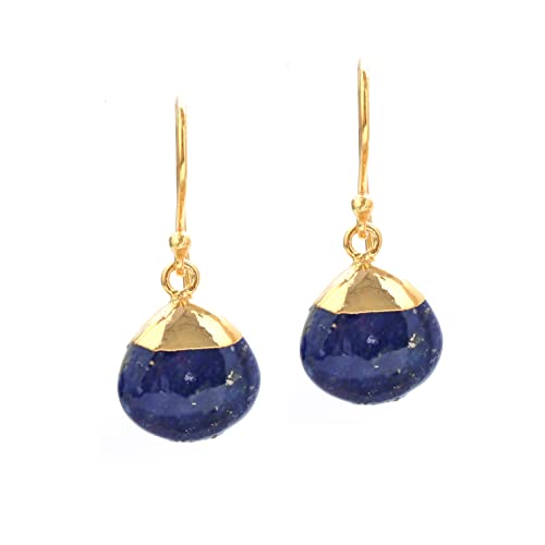 Detalle de Gempires Lapis Lazuli Teardrop Dangle Earrings for Women