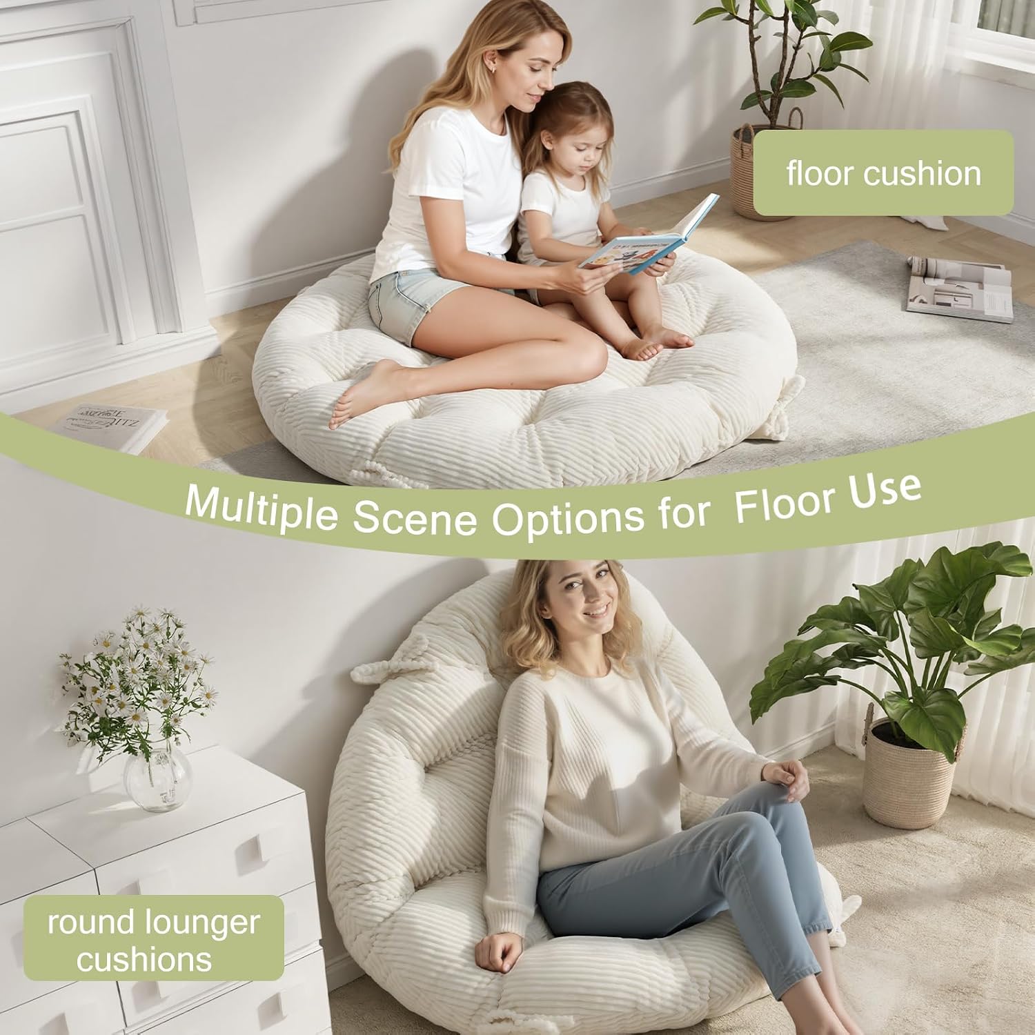 Detalle 1 de PRIMEPATIO Papasan Chair Cushion, 45 x 45 Inch