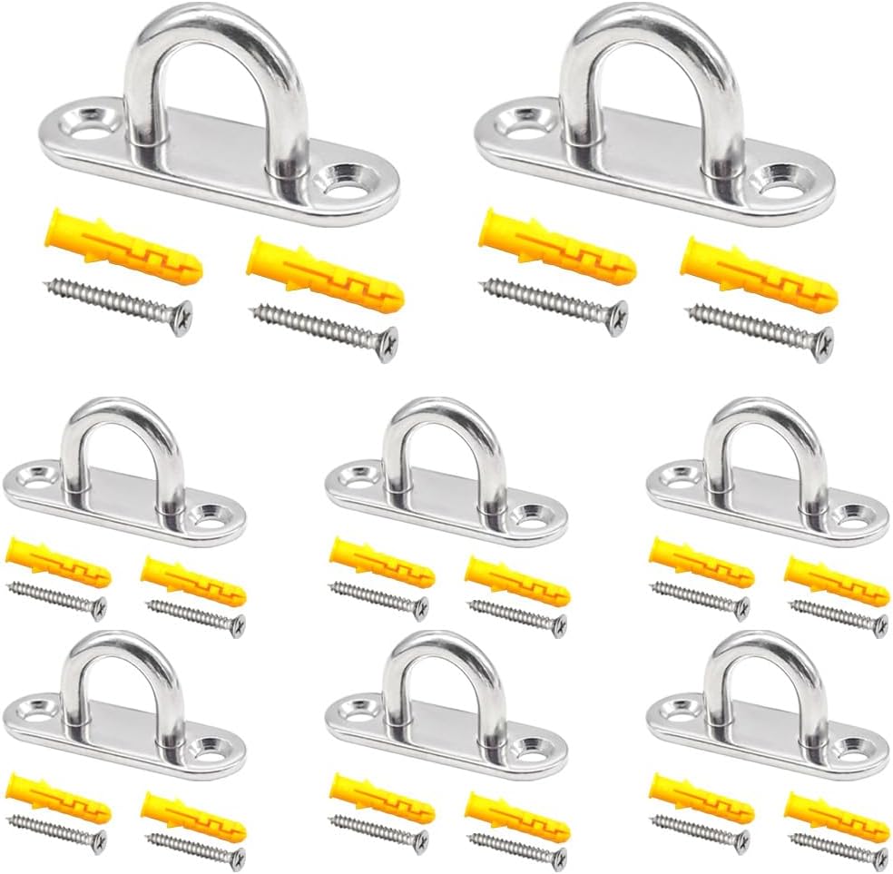 Thumbnail 6 de CEEYSEE 8er Set Augplatten aus Edelstahl mit Öse für Deckenhaken (M6) – 304 Edelstahl