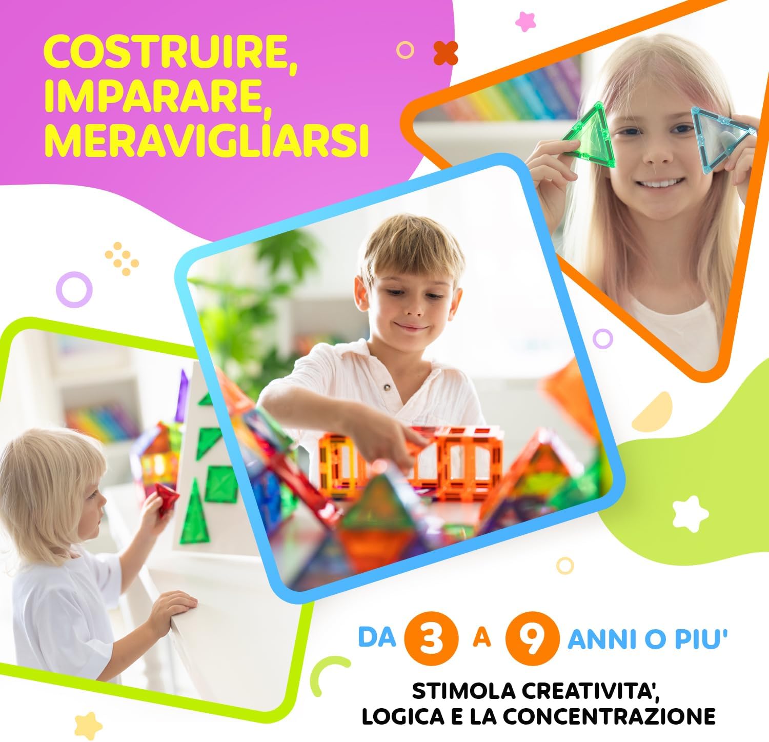 Thumbnail 5 de Magneo® Blocchi Magnetici 120 Pezzi gioco educativo