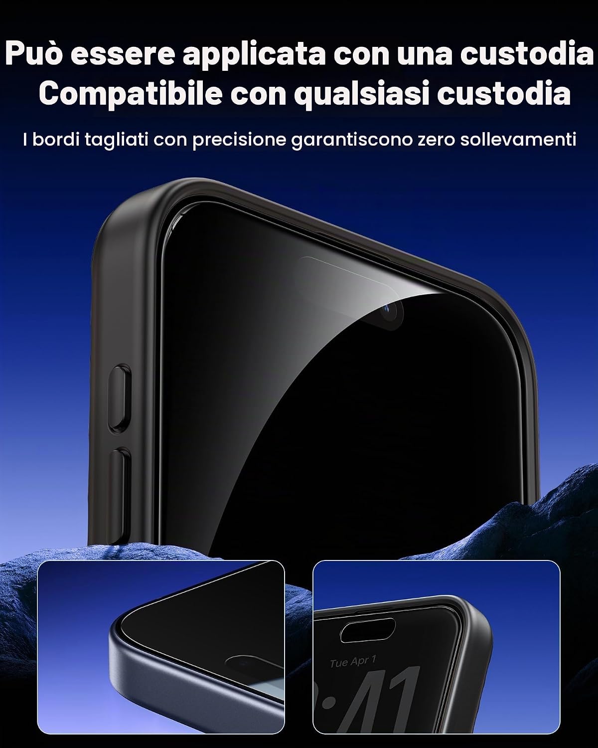 Thumbnail 6 de UNBREAKcable Pellicola Privacy per iPhone 17 Pro – 9H, vetro temperato, protezione anti-spia a 28°