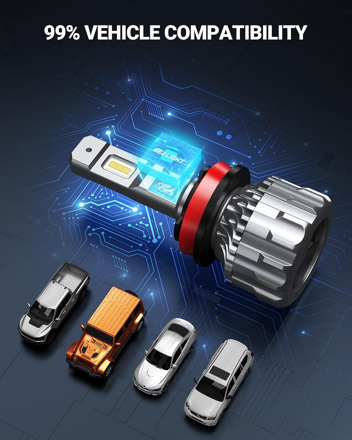 Thumbnail 6 de SEALIGHT Fog Light H11/H9 LED Bulbs, 6500K Cool White, 15,000 RPM Fan