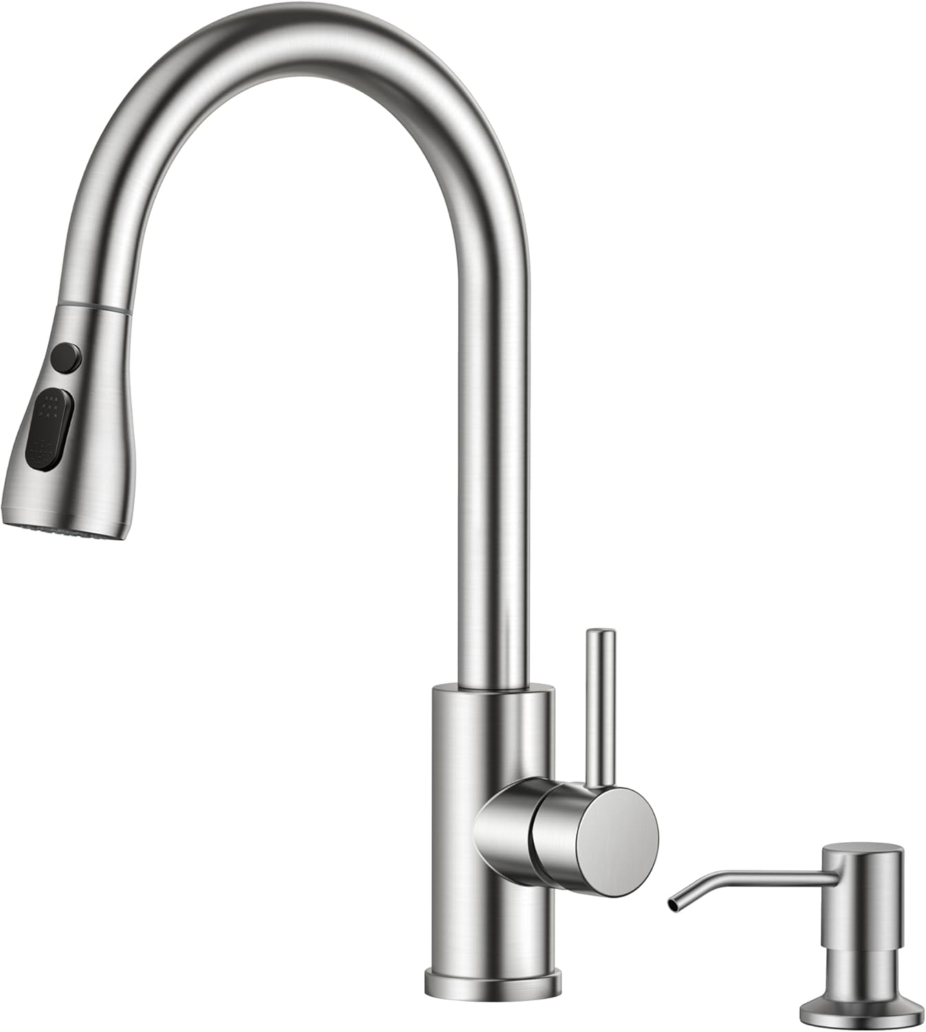 Thumbnail 6 de FORIOUS Küchenarmatur mit Ausziehbrause (360°), 2 Strahlarten, versenkbar – gebürstetes Gold