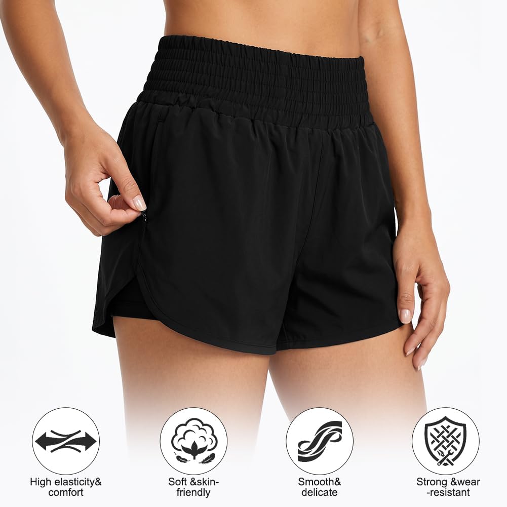 Thumbnail 2 de Aolso Pantaloncini da bagno Donna – Vita alta, asciugatura rapida e tasca antifurto