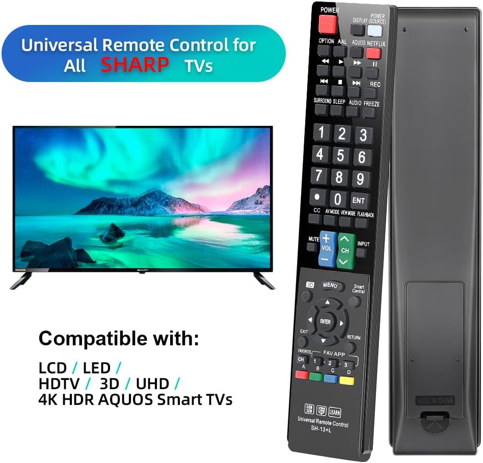 Detalle de Gvirtue Universal Remote Replacement for Sharp AQUOS TVs